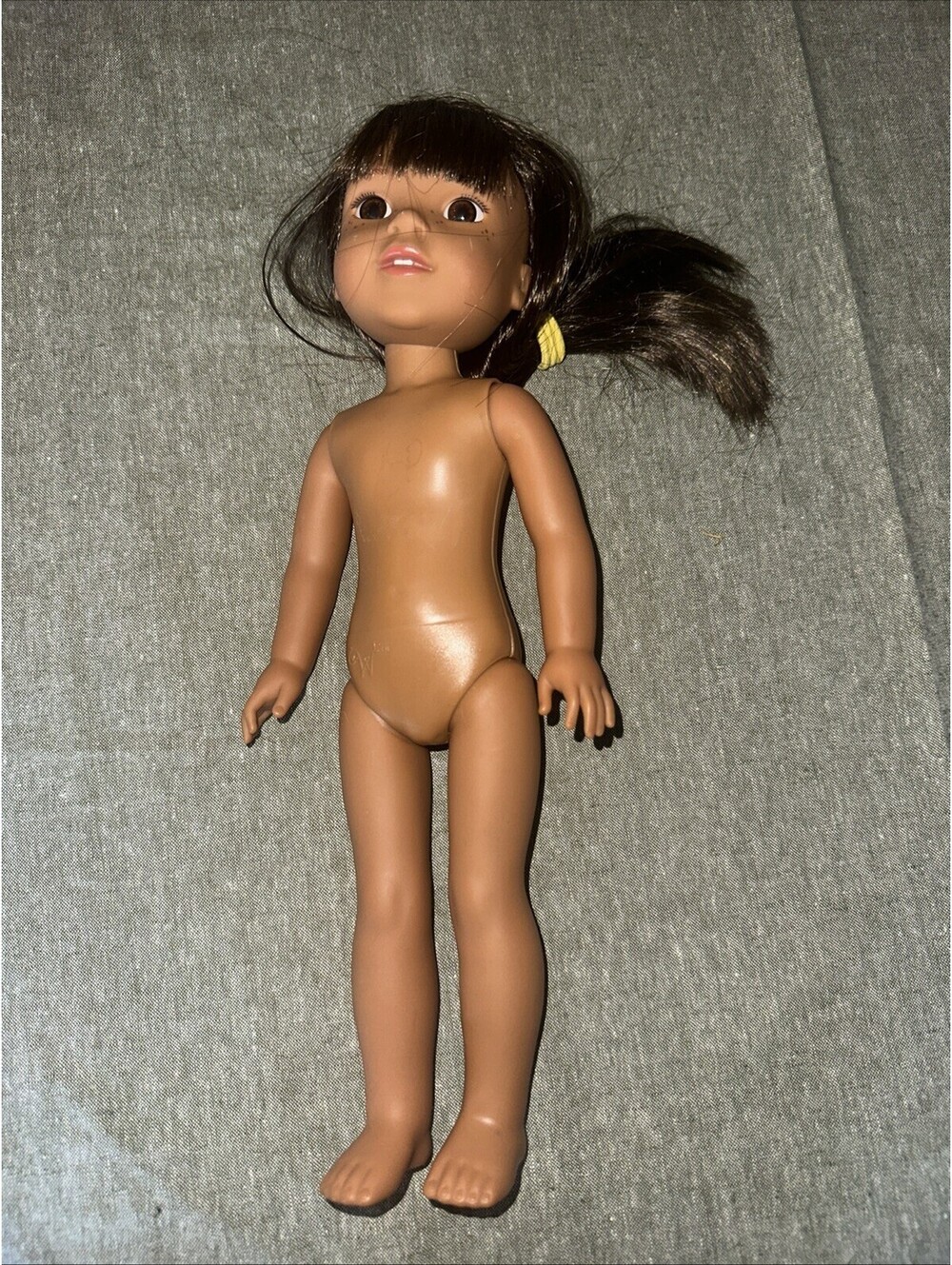 American Girl Ashlyn Wellie Wisher Doll Brown Hair Brown Eyes 14 1/2” Freckles